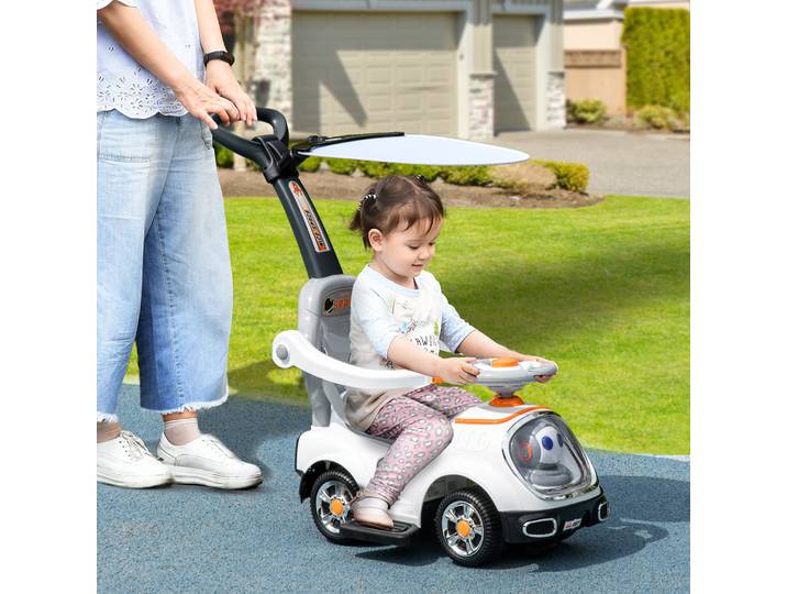 AIYAPLAY Trotteur 3 en 1 Enfant 12-36M Robot Lumières Blanc