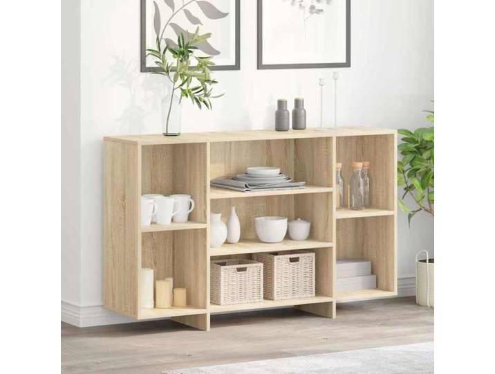 1 PC Buffet de salon - FLOATING - montage facile - chêne sonoma 120x30x75 cm bois d'ingénierie&01_15682