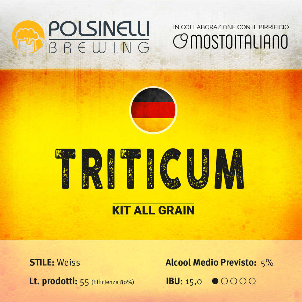 Polsinelli Kit all grain Triticum pour 55 L – Weiss