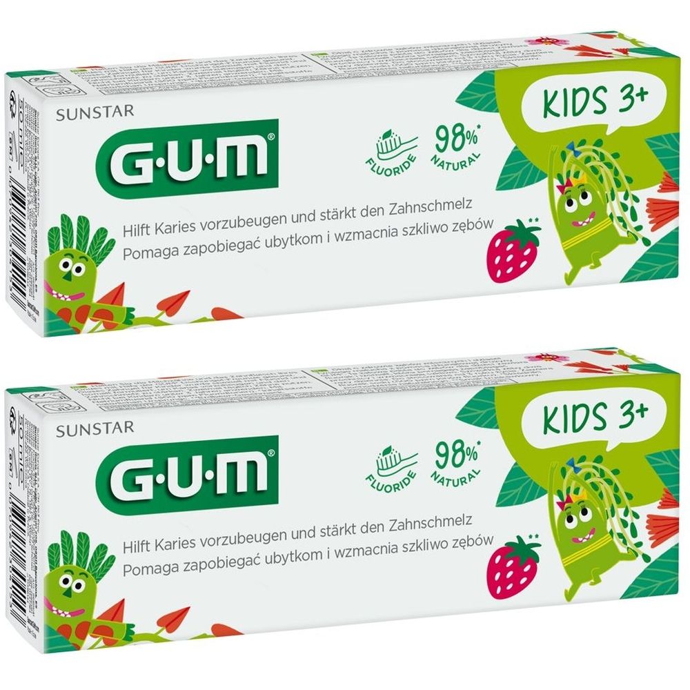 GUM Kids Zahngel 1000 ppm 2x 2x50 ml