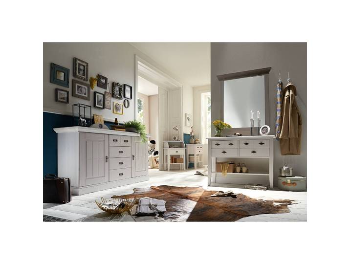 Console I 58cm Blanc/Epicéa blanc