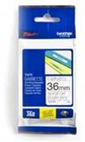 Brother TZe-161 fita 36mm texto preto sobre transparente (8M)