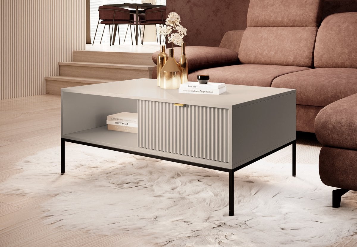 Meubella Salontafel Navil Beige Breedte: 104 cm