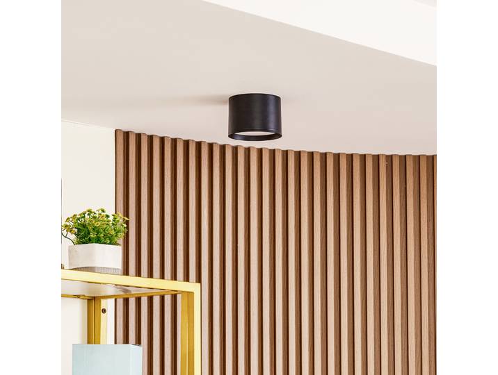 Nivoria LED Spot en Saillie Ø12 Black - Lindby - Salon / séjour - Moderne - Aluminium - Rond