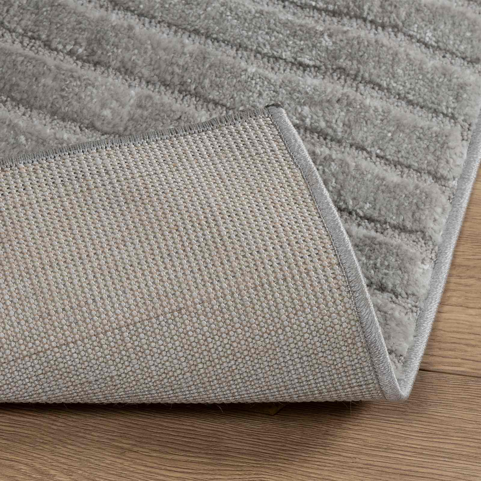 vidaXL Tapis d'intérieur GALATI Gris 80 x 200 cm Polyester Medium Pile