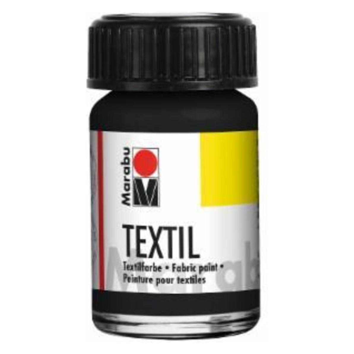 Marabu Textilfarbe 15 ml im Glas schwarz (15 ml) (17160039073)