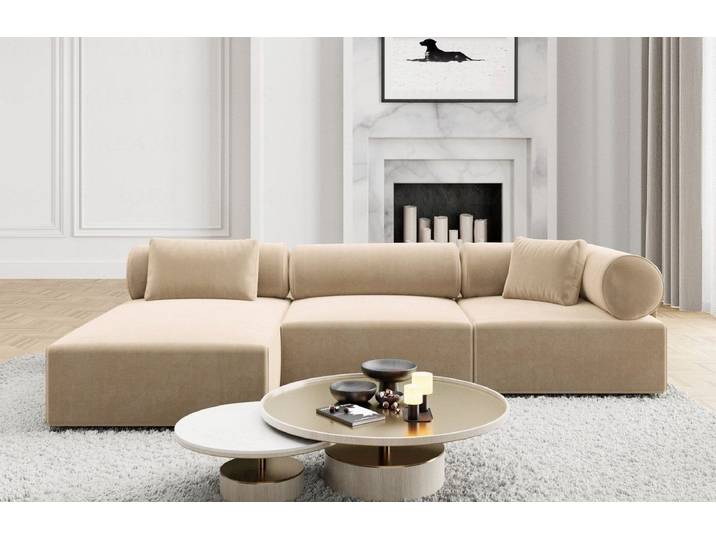 Sofa Dreams Ecksofa Polster Modern Stoff Ecksofa Couch Loungesofa Laguardia L Form kurz, Lounge-Sofa