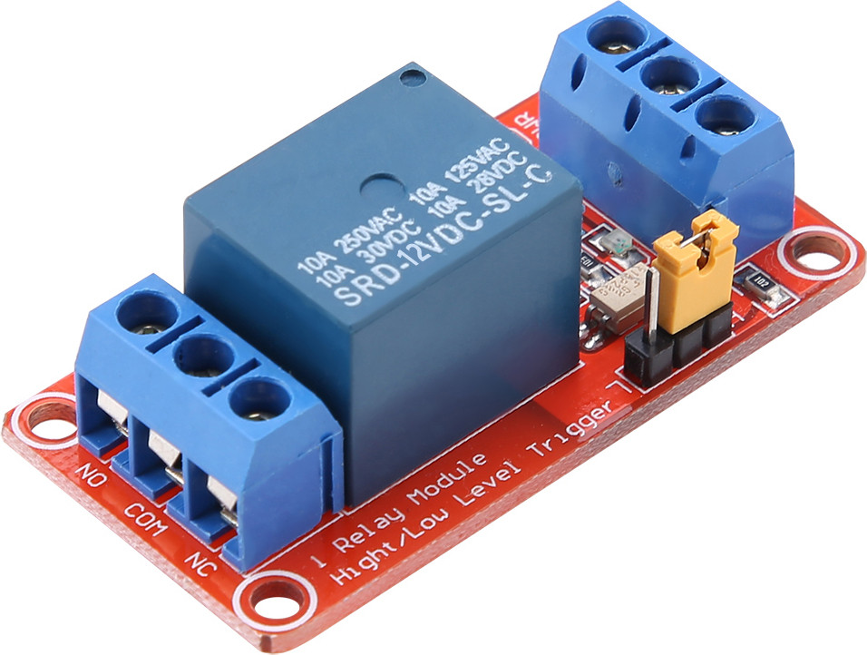 Cocosity 1-kanaals optocoupler relaismodule voor hoog- en laagspanningsaansturing, 12V