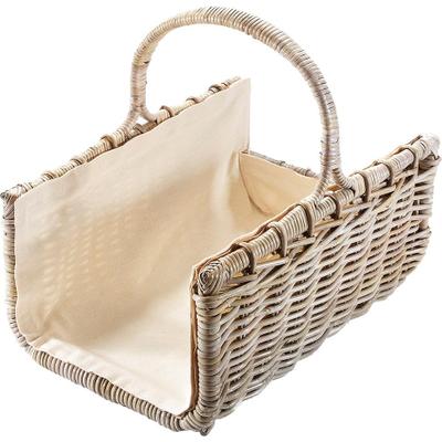 Aufbewahrungskorb LOCKER, beige (natur), B:71cm H:50cm T:39cm, Rattan, Aufbewahrungsboxen