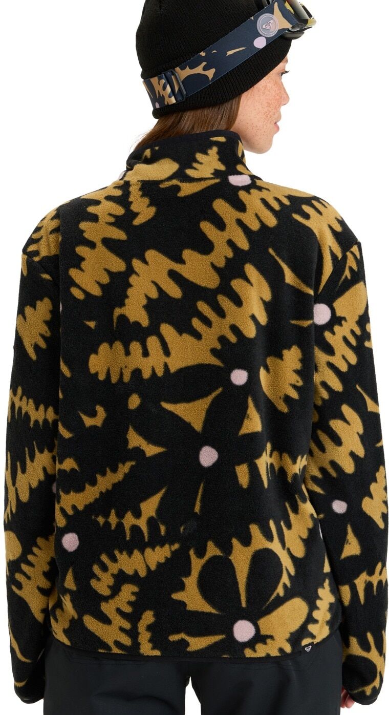 Fleecepullover ROXY "Moonrising", Damen, Gr. XS, fennel seed big flower, Obermaterial: 100% Polyester., Sweatshirts Fleecepullover fennel seed big flower XS