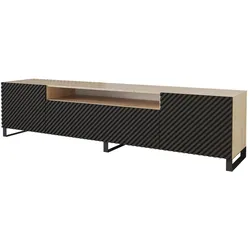 LOWBOARD ZENO-S 200x53x41 cm - Artisan / Schwarz