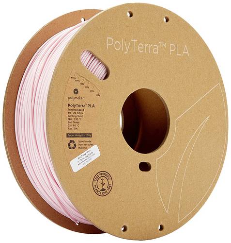 Polymaker 70867 PolyTerra PLA Filament PLA geringerer Kunststoffgehalt 1.75mm 1000g Pastell-Rosa 1St.