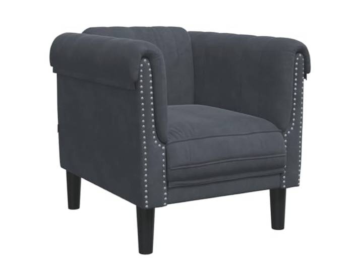 Todiikf Sessel Dunkelgrau Samt Polstersessel 80x77x74cm Wohnzimmersessel Comfort-Polstersessel aus weichem Samt mit Holzbeinen, ideal für gemütliche Stunden im Wohnzimmer oder Schlafzimmer.