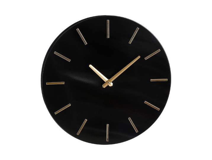 Wanduhr Ø 35.5cm schwarz Brixen