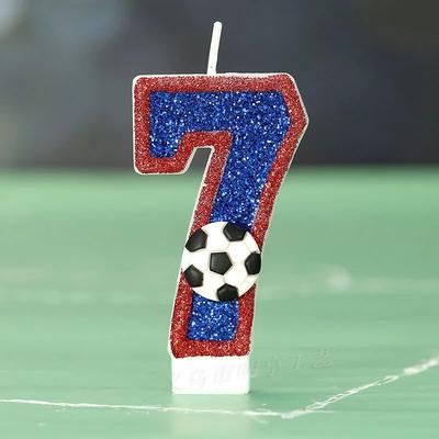 Uplift Treasures Football Number Birthday Candle For Sports Theme Cakes 7