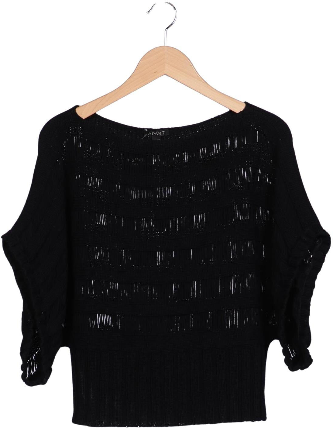 Apart Damen Pullover, Schwarz, Gr. EU 40, Baumwolle - Second Hand