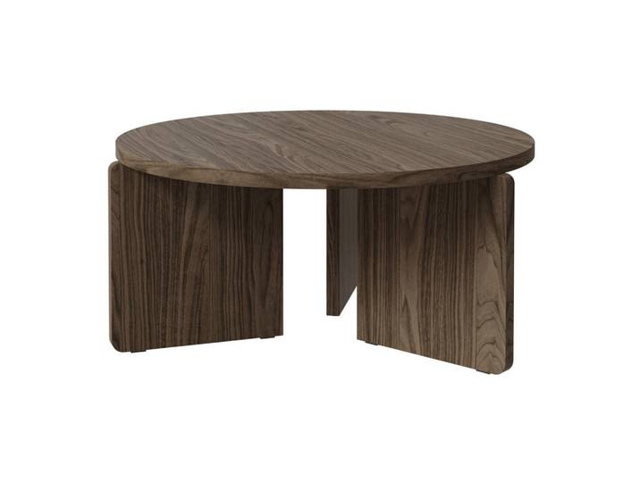 Selsey Couchtisch Preffines Holzoptik Nussbaum Wisconsin 85 cm, Dunkelbraun, Holzwerkstoff, Rund, 88.5x40.5x88.5 cm, Wohnzimmer, Wohnzimmertische, Couchtische