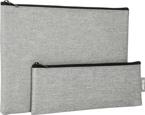 Sigel BA520 Zubehör Tasche Organizer Set | 25 x 18 x 1cm | 22 x 18 x 1cm Recycled PET, Synthetischer Filz Hellgrau