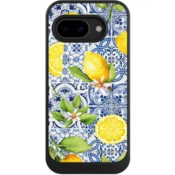 Nivocase Hülle für Google Pixel 9a Handyhülle NIVOcore Case Schwarz Griechenland Muster Zitrone (Google Pixel 9a), Smartphone Hülle, Schwarz
