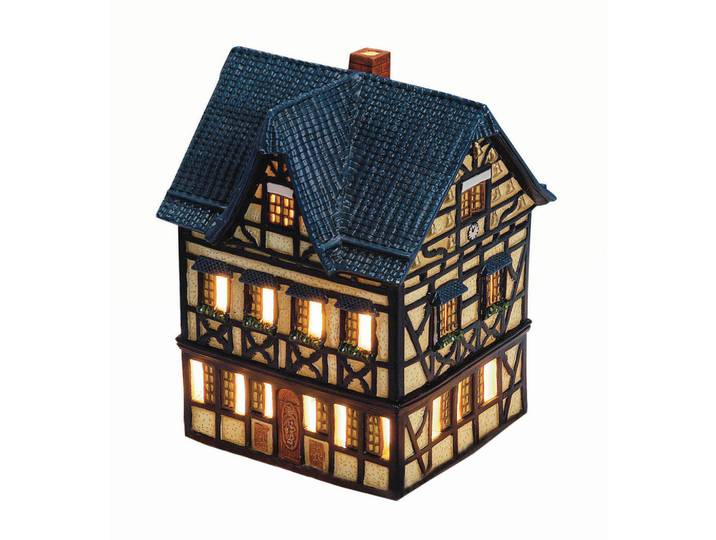 Dekohaus Glocken-Weinhaus, Braun, Schwarz, Keramik, Haus, 15x20x13 cm, Dekoration, Dekofiguren & Skulpturen, Dekoobjekte
