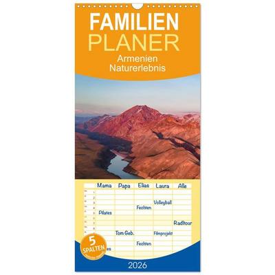 Familienplaner 2026 - Armenien - Ein wunderschönes Naturerlebnis. mit 5 Spalten (Wandkalender, 21 x 45 cm) CALVENDO