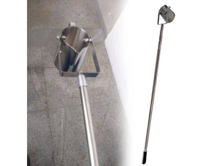 Labor-Probenahmegeräte Teleskopisch Rostfreier Stahl Wasserprobenehmer, Leichtgewicht Wasserentnahme-Löffel mit Messbecher, Wasserauslässe/Pipeline/Flüsse Schwenkbarer Flüssigkeitssammler(1000ml,0.61