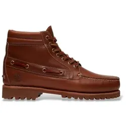 Timberland für Herren. TB0A2N4CAMX1 Authentic braune Stiefeletten (45 W), Leder, Wohnung, 1 bis 3 cm, Schnürsenkel, Lässig