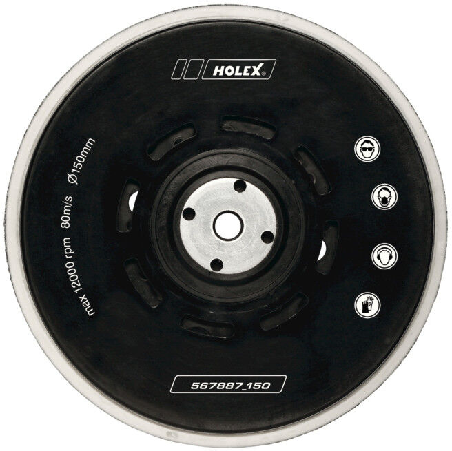 HOLEX Plateau-support PU perforé Filetage 5/16″ et M8 150 mm (567887 150)