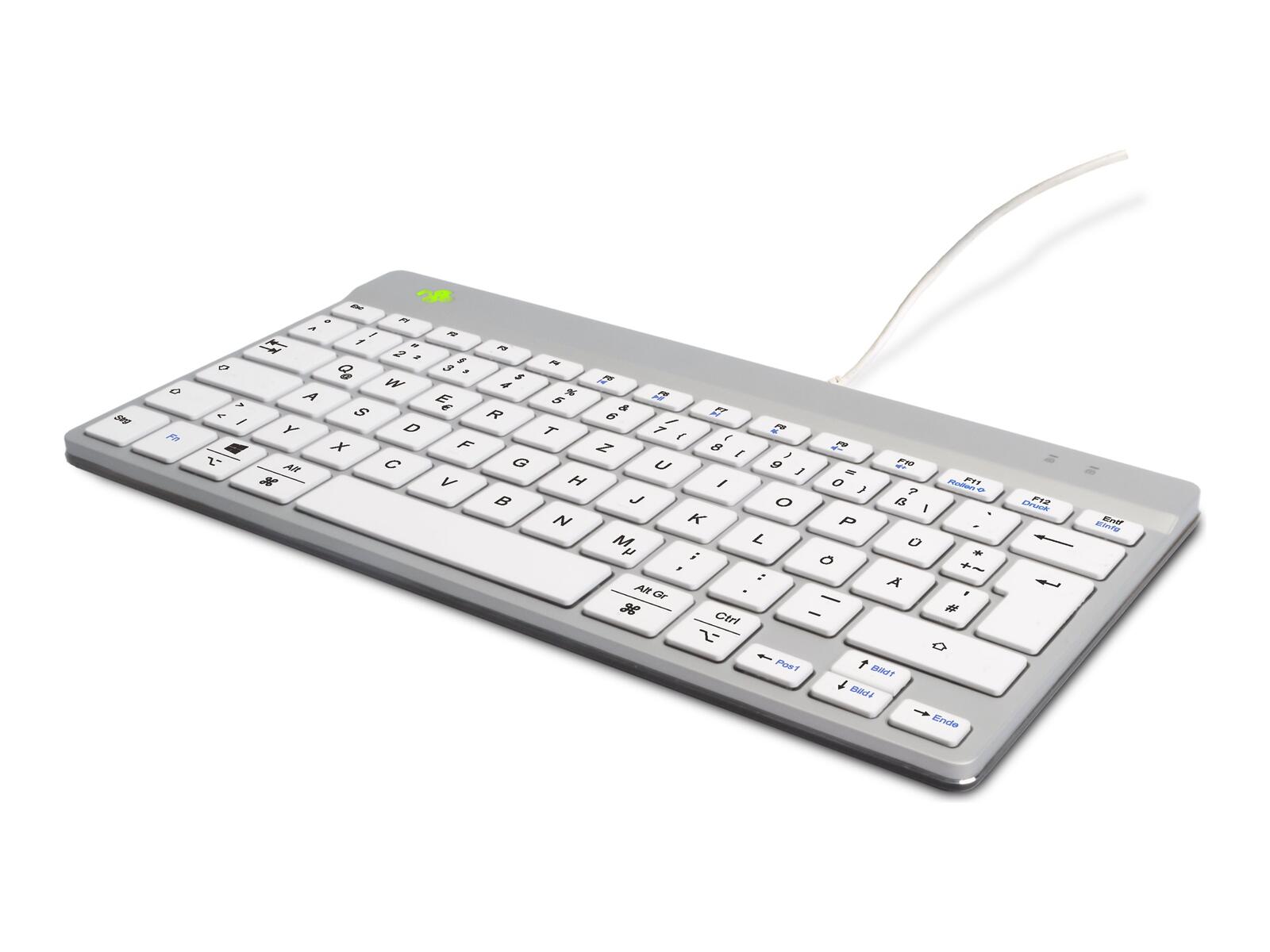 R-Go Tools Compact Break kabelgebundene Tastatur - QWERTZ DE - weiß RGOCODEWDWH
