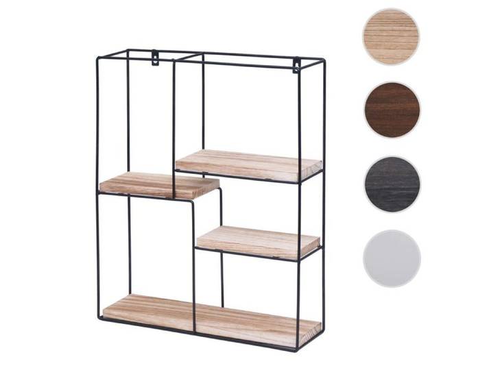 MCW Étagère murale MCW-K76 4 étagères métal 51x40x11cm naturel