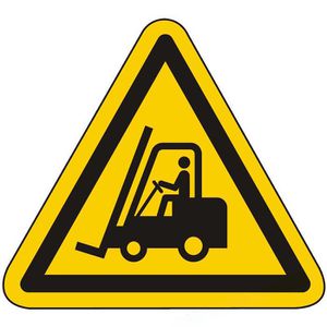 Abtec Hinweisschild ISO 7010 W014, Folie, 20 cm, Warnzeichen, Flurförderzeuge