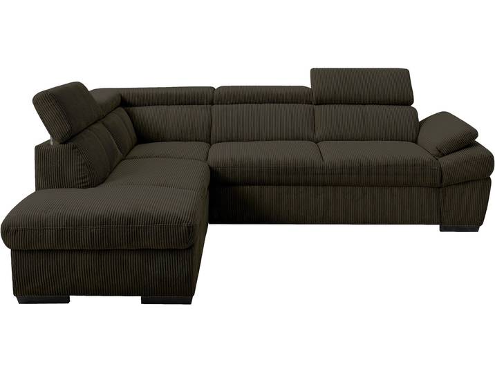Ecksofa EXXPO - SOFA FASHION, anthrazith, B:270cm H:78cm T:207cm, Sofas, Ecksofa, inkl. Kopf- und Armteilverstellung, wahlweise mit Bettfunktion