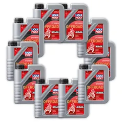 10x Motoröl LIQUI MOLY 3063 Motorbike 2T Synth Offroad Race 1 Liter
