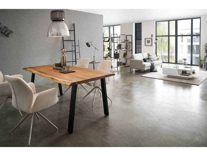 Massiver Esstisch Cheti 200 x 100cm Braun