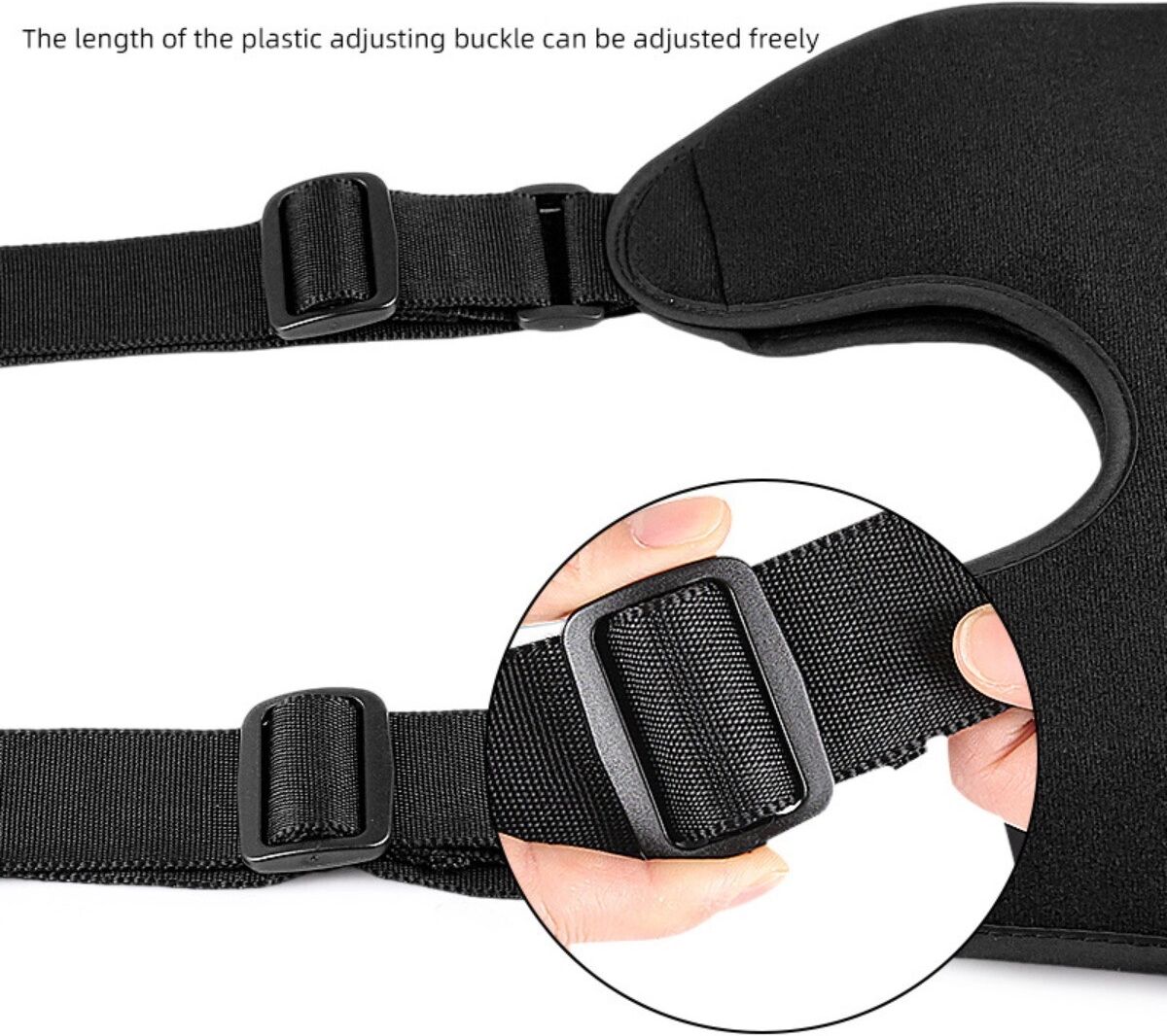INF Attelle enveloppante pour avant-bras - Bandeau rembourré réglable avec Velcro et boucle plastique, soutien renforcé, Noir XS
