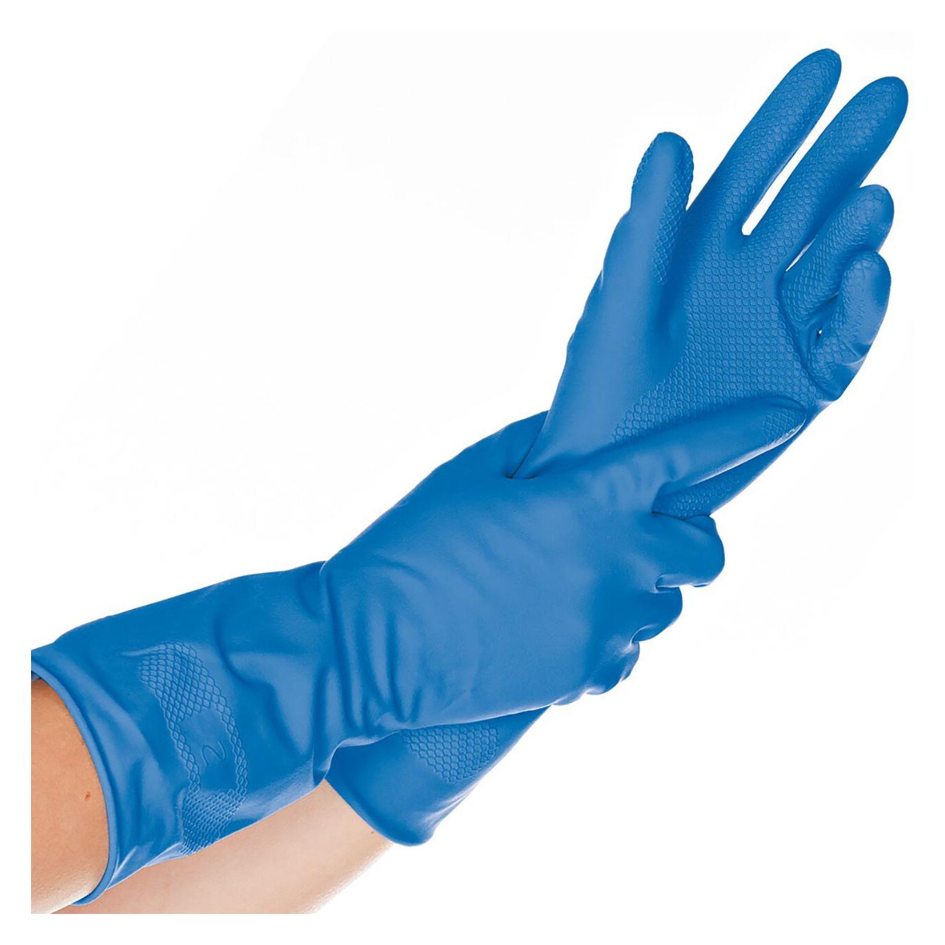 franz mensch Hygostar Haushalts-Handschuhe BETTINA SOFT blau, Grösse XL (XL) (25806)