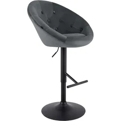 Barhocker London Samt schwarz