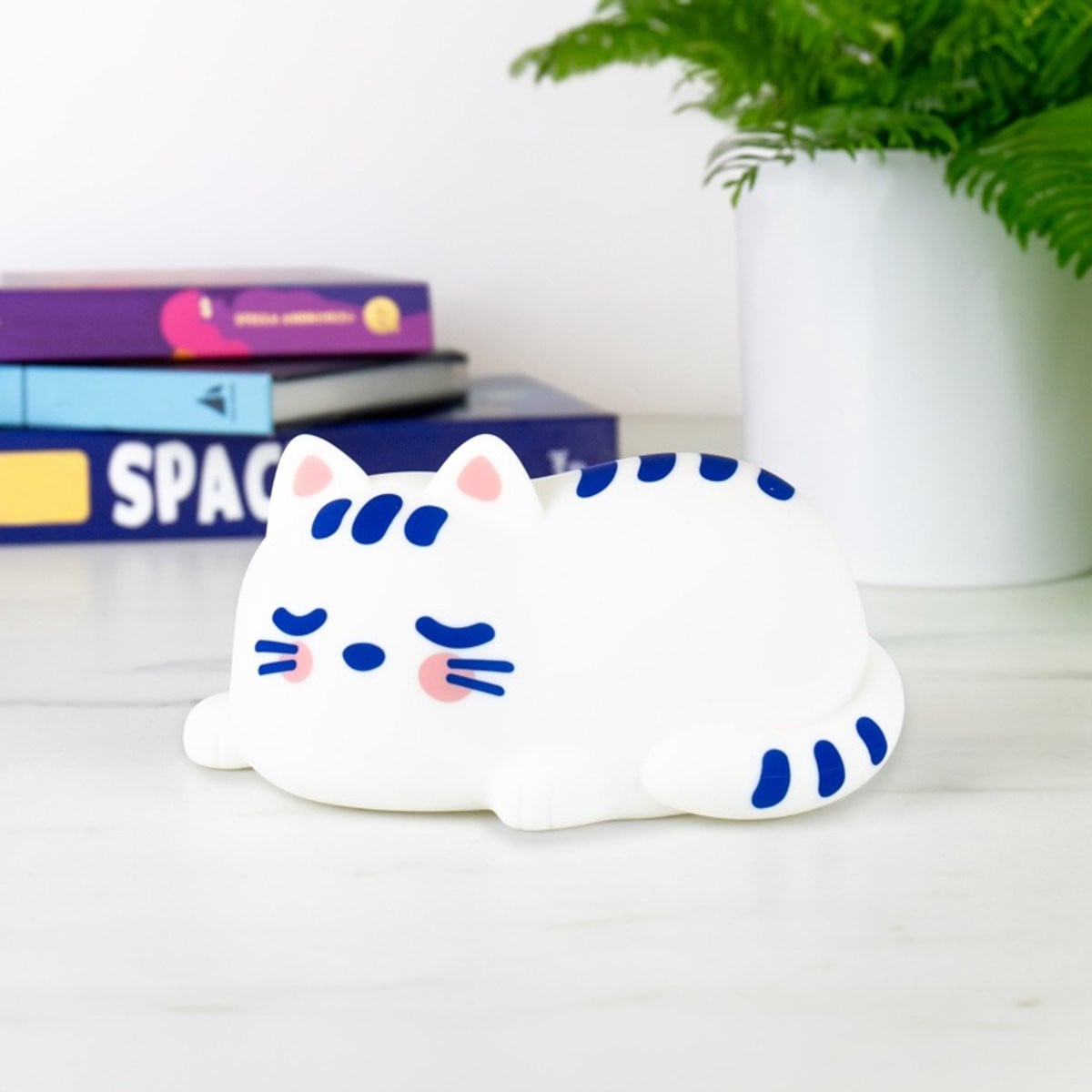 Gift Republic Cat Nap Nachtlampje - Draagbaar LED Licht van Zacht Siliconen - USB Oplaadbaar