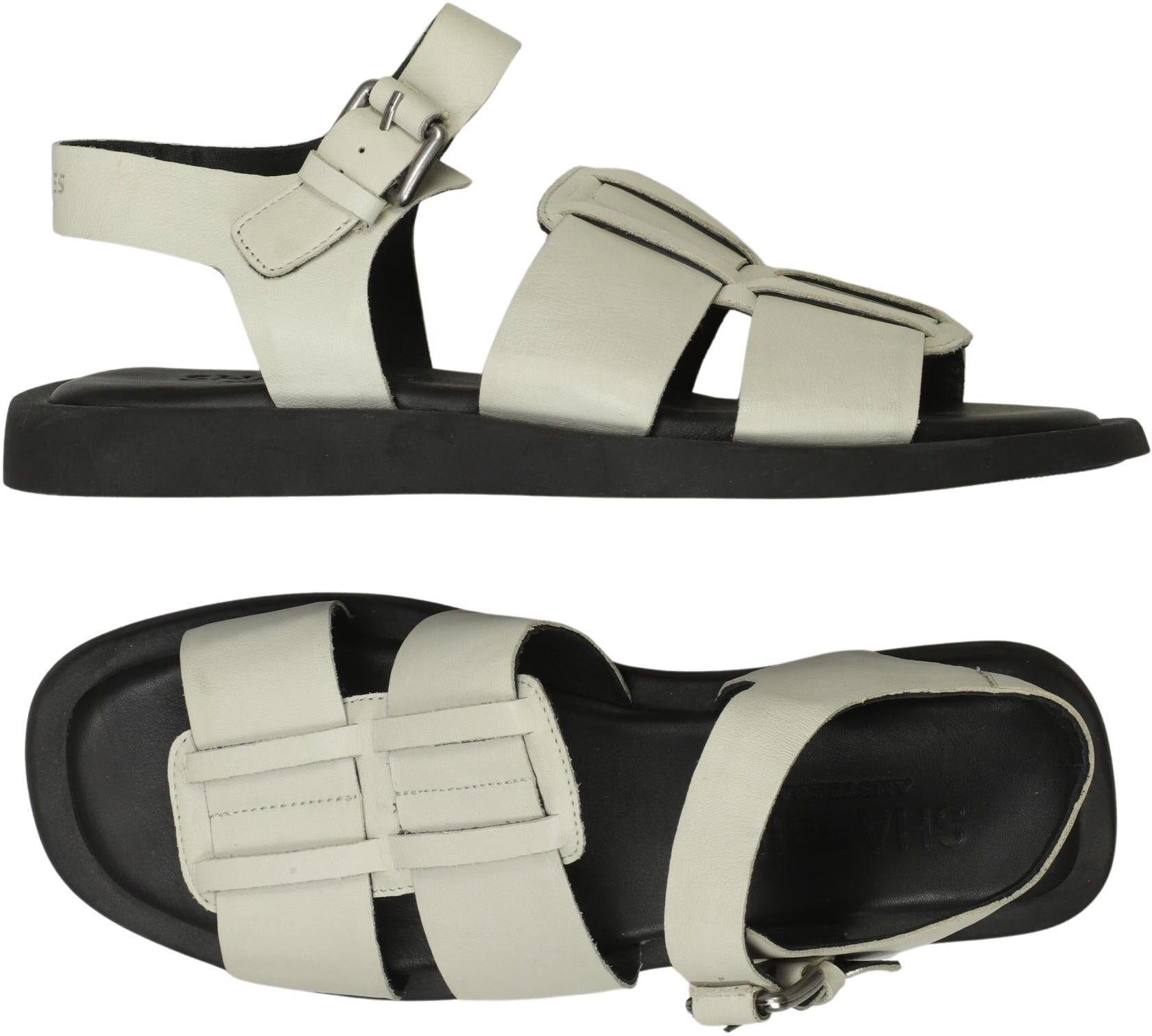 Shabbies Amsterdam Damen Sandalen, Cremeweiß, Gr. EU 41, Leder - Second Hand
