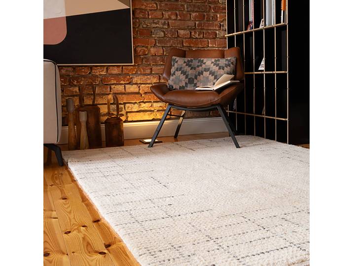 Kurzflorteppich My Freya Typ B Weiß/Creme 80 x 150cm Wolle