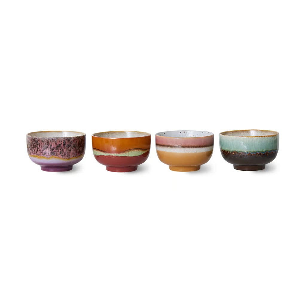 HKliving 70's kom Geyser Ø13,5 cm 4-pack