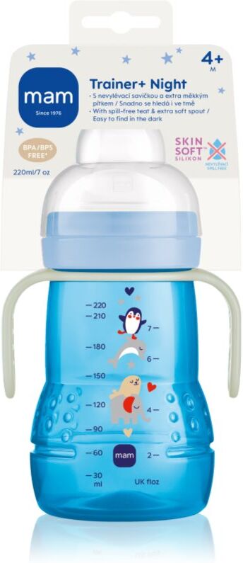 MAM Trainer Night bouteille Blue 4m+ 220 ml