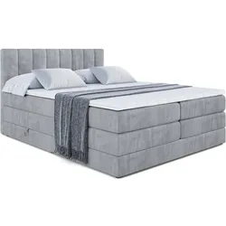 BOXSPRINGBETT OTTA KING - 140x200 - H3/H4 - Grau
