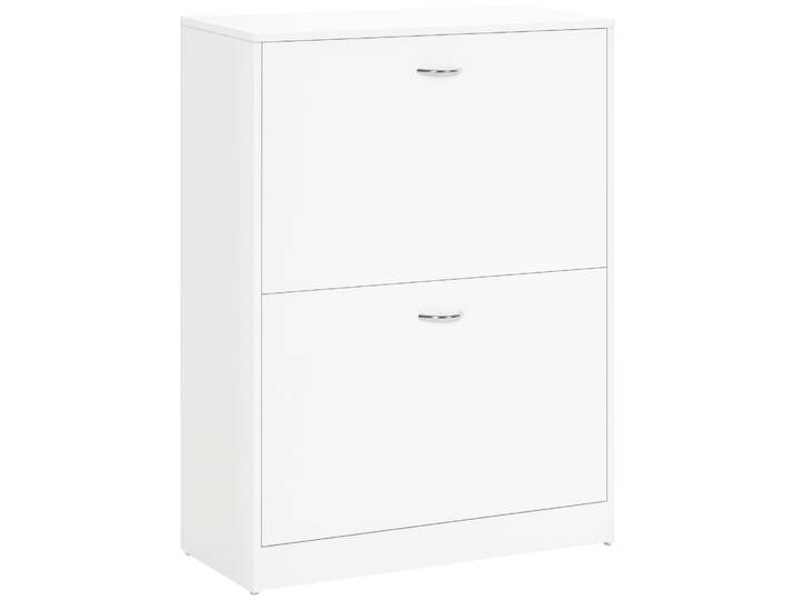 Salle de bain MCOM Armario 138, Zapatero de Madera, 2 Puères Abatibles, 60x24x80cm