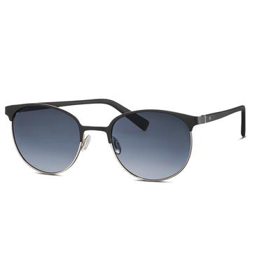 Sonnenbrille HUMPHREY´S EYEWEAR "Modell 586142", Herren, schwarz matt, gold, matt, Sonnenbrillen Sonnenbrille, Form Karree/Eckig, Logoschriftzug auf Bügel, Metallfassung