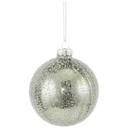 HOME STORY Weihnachtsbaumkugel   , grün , Glas,Aluminium Ø: 8