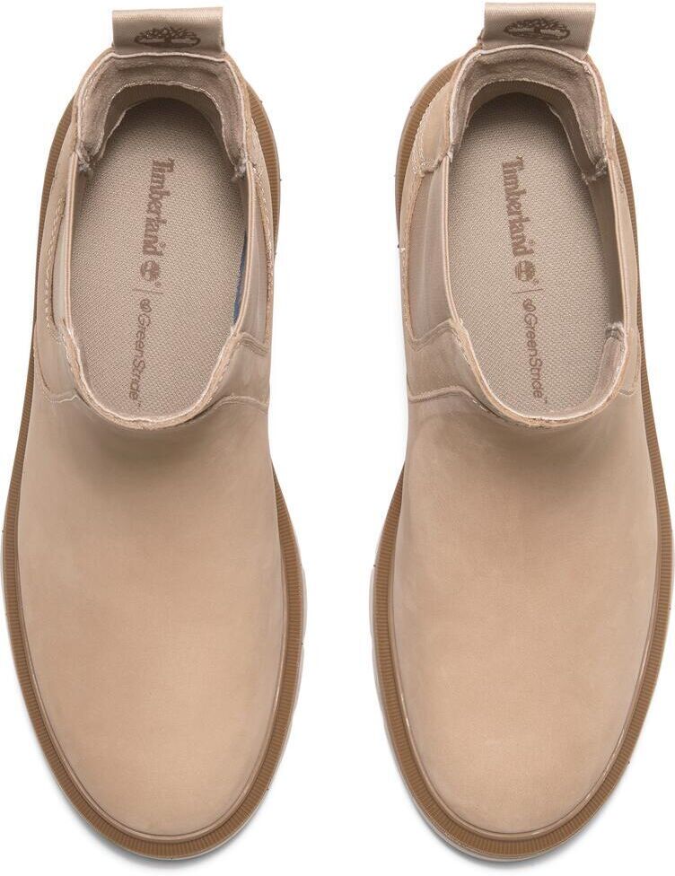 Chelseaboots TIMBERLAND "CORTINA VALLEY MID CHELSEA BOOT", Damen, Gr. 41, beige (light beige nubuck), Leder, Schuhe Chelseaboots, Stiefelette, Winterschuhe, Ankle Boots light beige nubuck 41