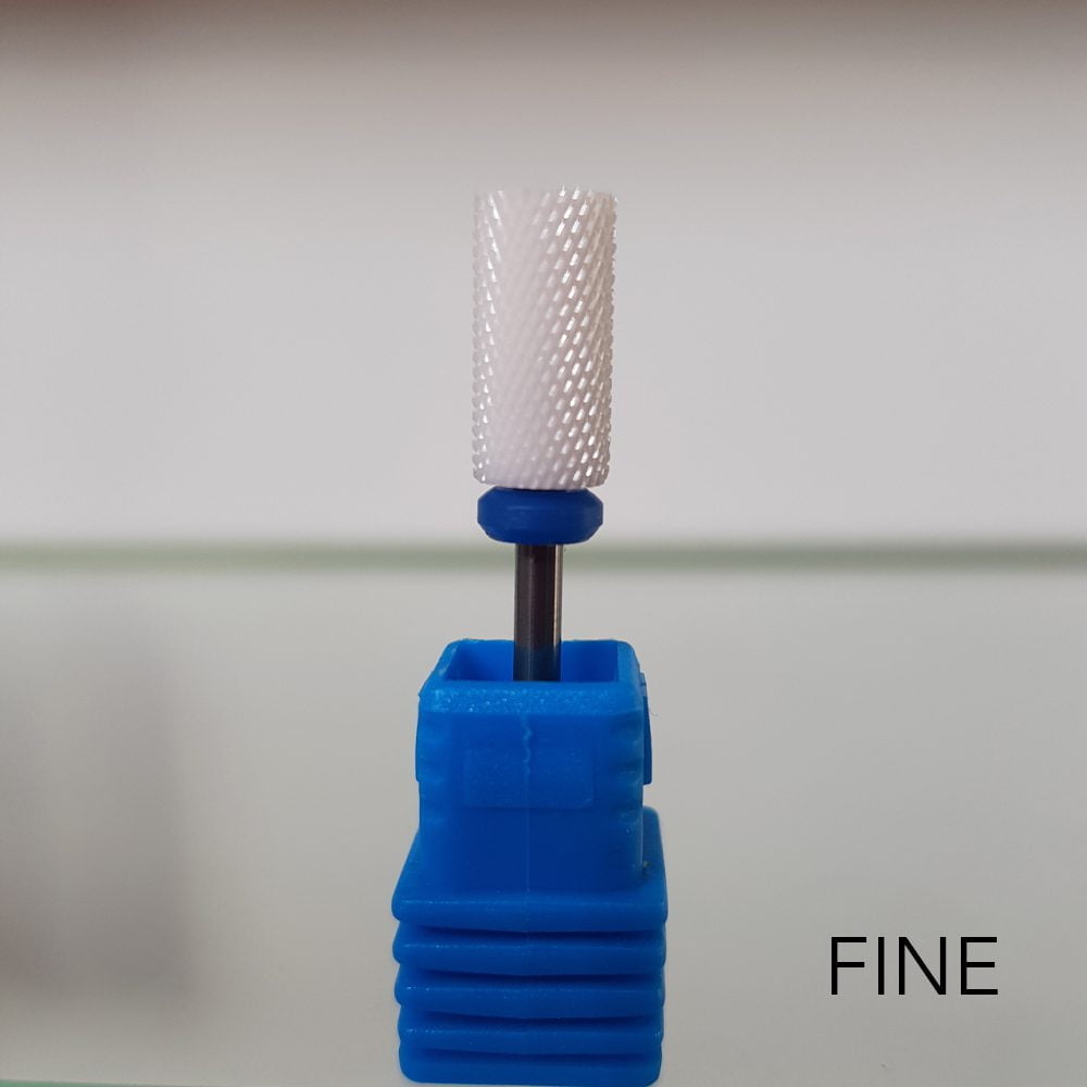 Punta in Ceramica Grana Fine per Fresa Manicure e Ricostruzione Unghie