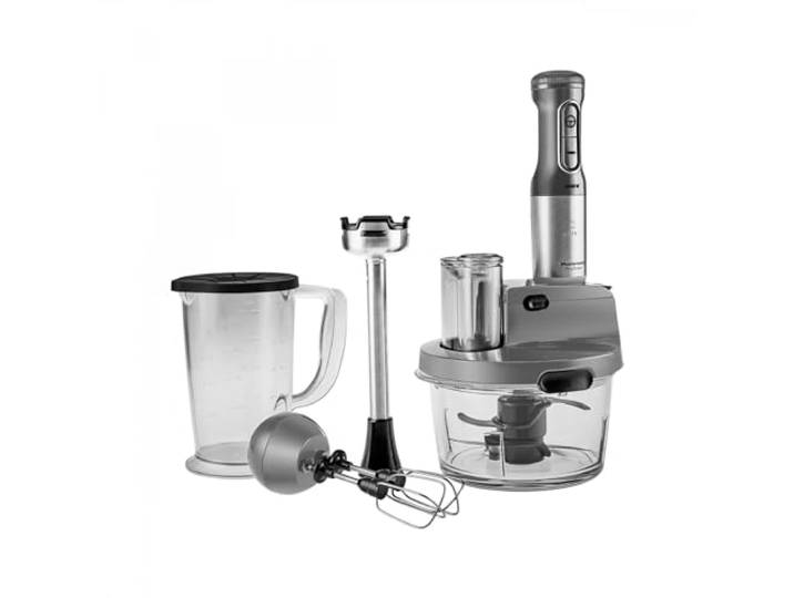 Karaca Mastermaid Küchenroboter aus Stahlglas, Langer Mixer, 2500 W, Galaxy Grey