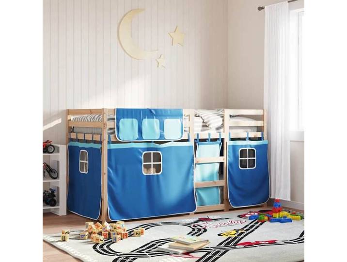 Simple LIT durable - Lit superposé/Lit Mi-hauteur - sans matelas - 90x200cm - bois de pin massif EU25_X56951
